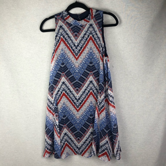 Speechless Dresses & Skirts - Speechless Red White and Blue High Neck Dress